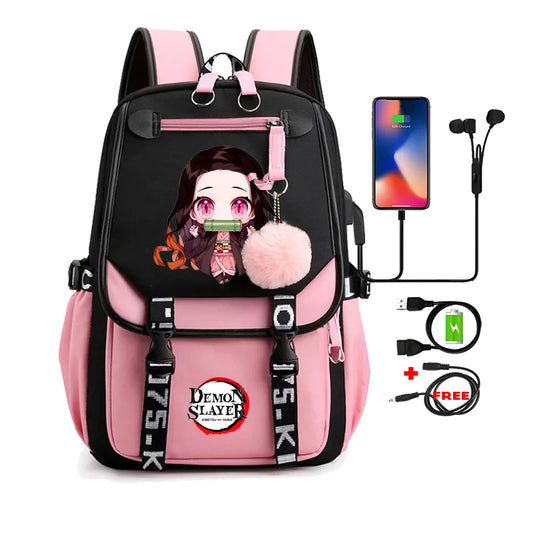 Demon Slayer Nezuko Backpack - 8 - Women Bags & Wallets - Backpacks - 1 - 2024