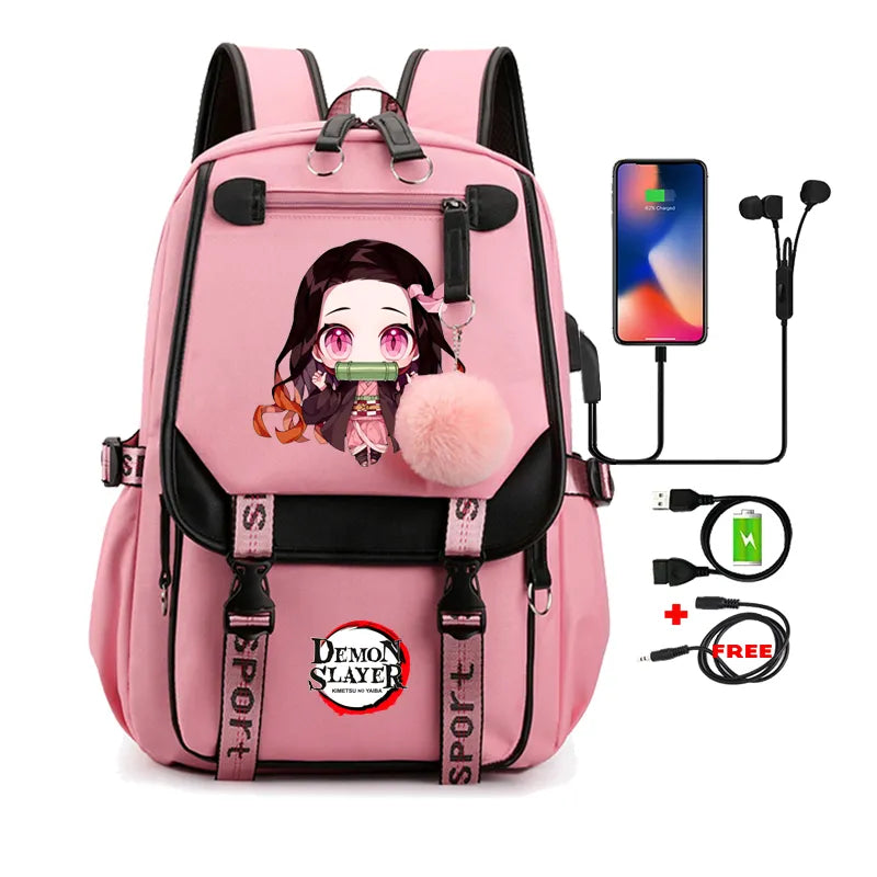 Demon Slayer Nezuko Backpack - 7 - Women Bags & Wallets - Backpacks - 13 - 2024