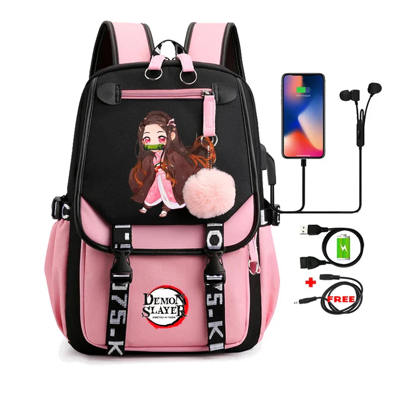 Demon Slayer Nezuko Backpack - 18 - Women Bags & Wallets - Backpacks - 23 - 2024