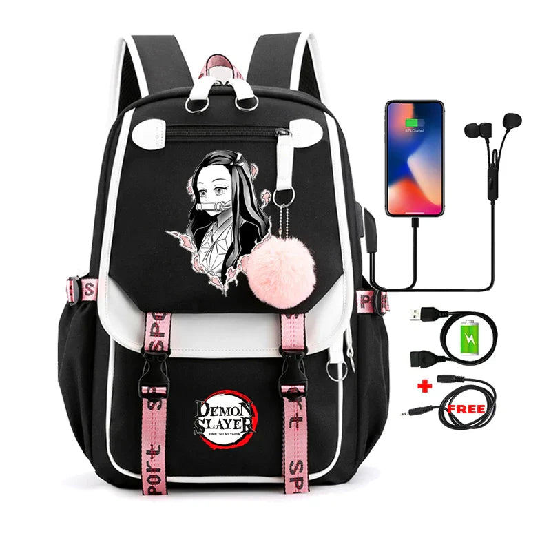 Demon Slayer Nezuko Backpack - 21 - Women Bags & Wallets - Backpacks - 26 - 2024