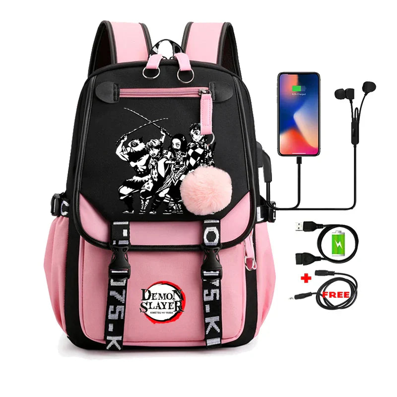 Demon Slayer Nezuko Backpack - 28 - Women Bags & Wallets - Backpacks - 33 - 2024