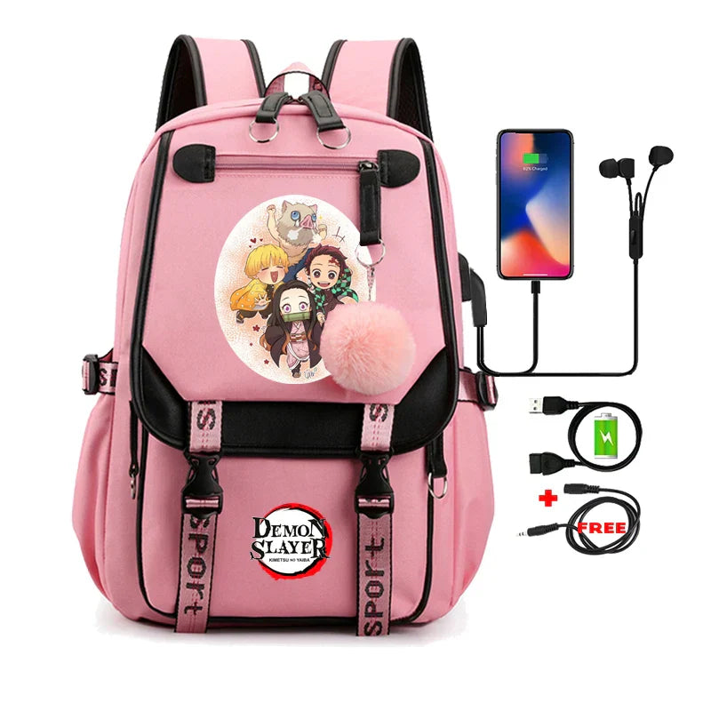 Demon Slayer Nezuko Backpack - 32 - Women Bags & Wallets - Backpacks - 37 - 2024