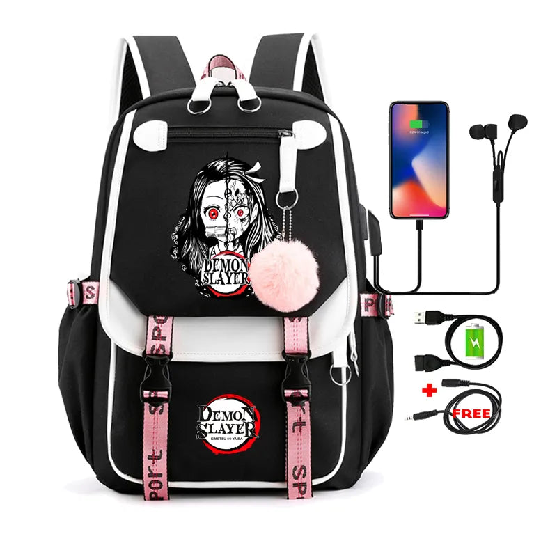 Demon Slayer Nezuko Backpack - 1 - Women Bags & Wallets - Backpacks - 7 - 2024