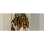 Denim Corset Cami & Ruched Belted Skirt Set - Bottoms - Sets / Co-ords - 5