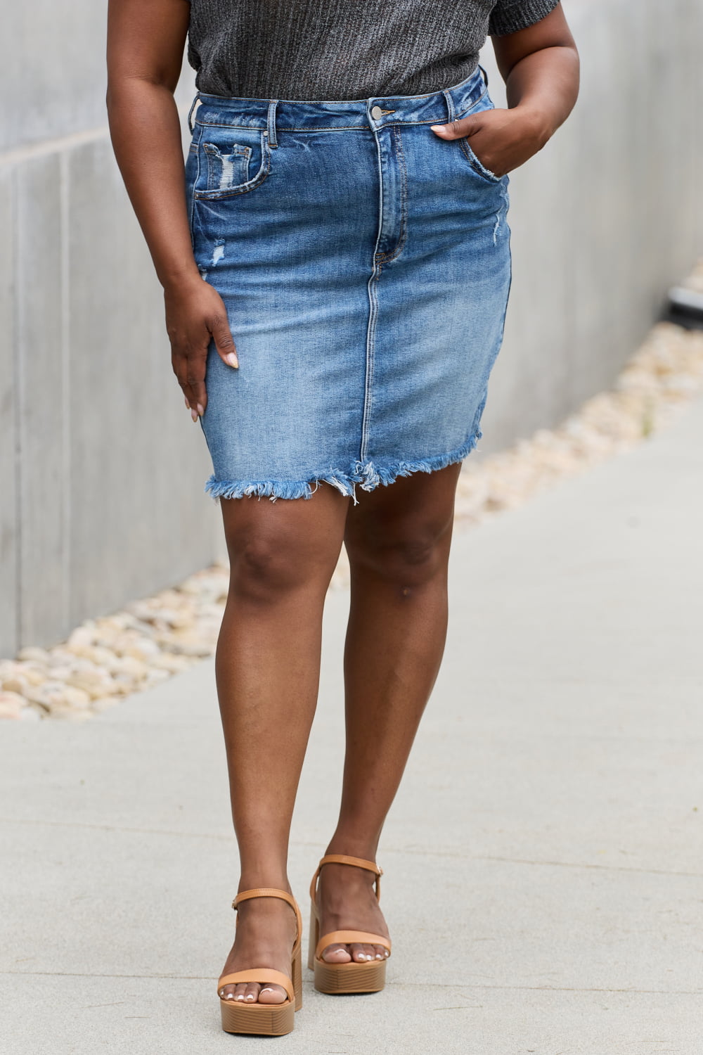 Full Size Denim Mini Skirt - Medium / S - Bottoms - Skirts - 1 - 2024