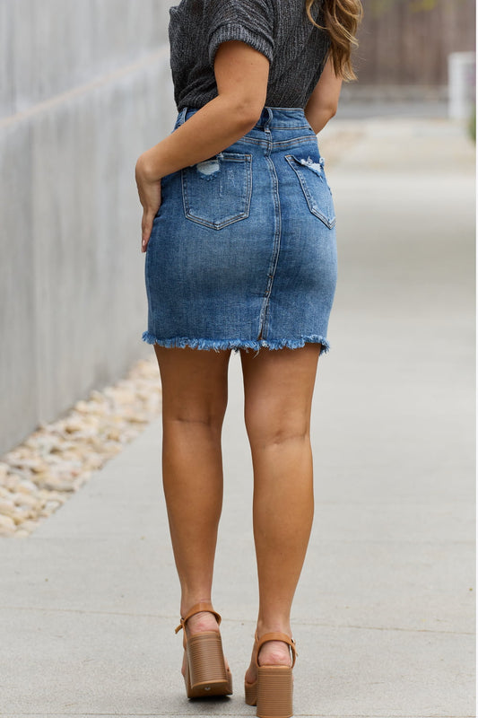 Full Size Denim Mini Skirt - Bottoms - Skirts - 2 - 2024