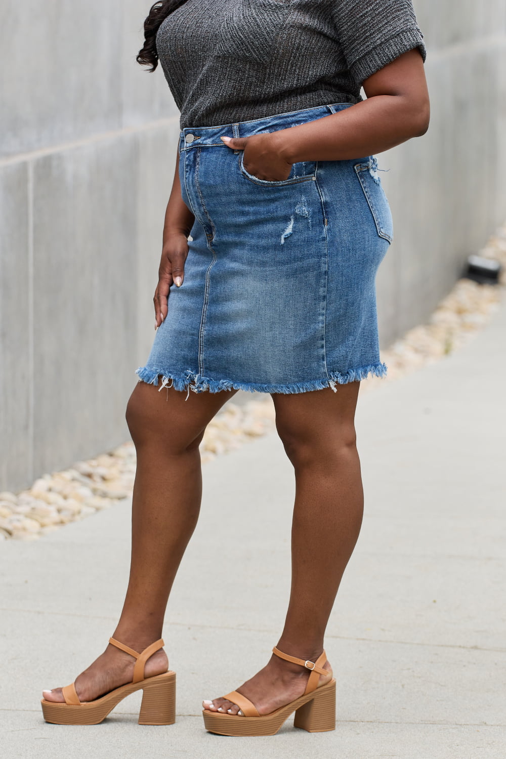 Full Size Denim Mini Skirt - Bottoms - Skirts - 4 - 2024