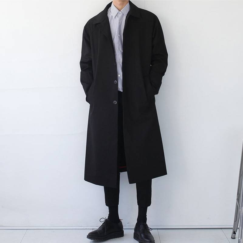 Denim Trench Coat - Black / M - Men’s Clothing & Accessories - Coats & Jackets - 10 - 2024