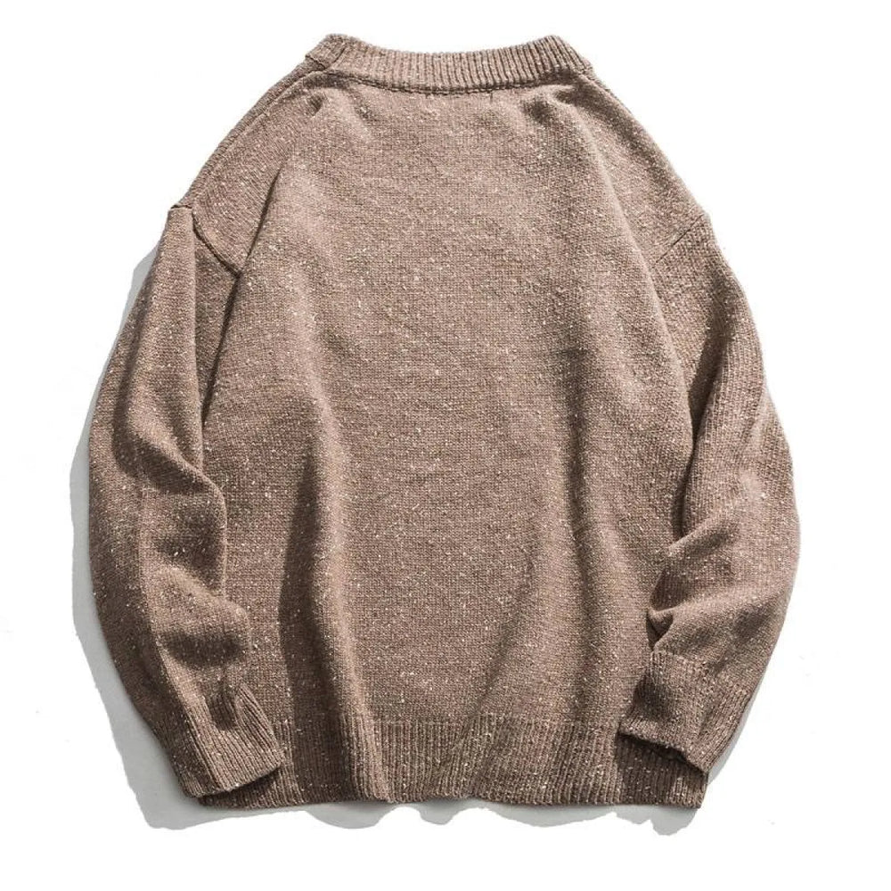 Dinosaur Pattern Knitted Sweater - Sweaters - 1