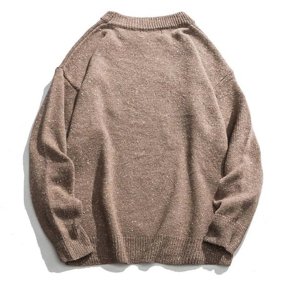 Dinosaur Pattern Knitted Sweater - Sweaters - 1