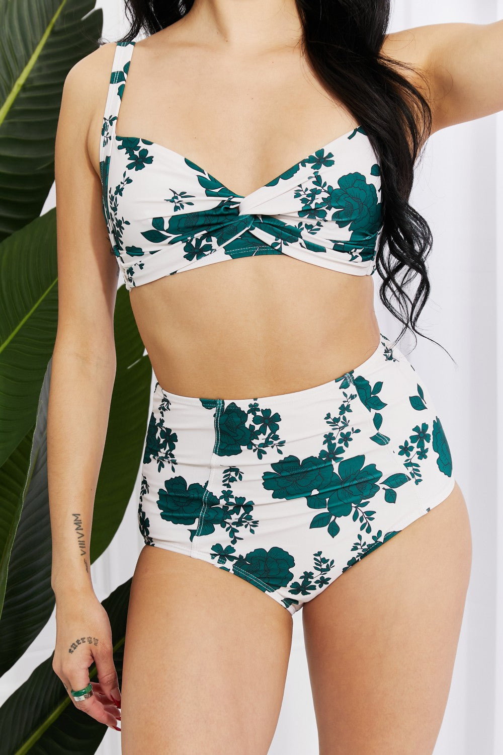 Take A Dip Twist High-Rise Bikini in Forest - Women’s Clothing & Accessories - Swimwear - 4 - 2024