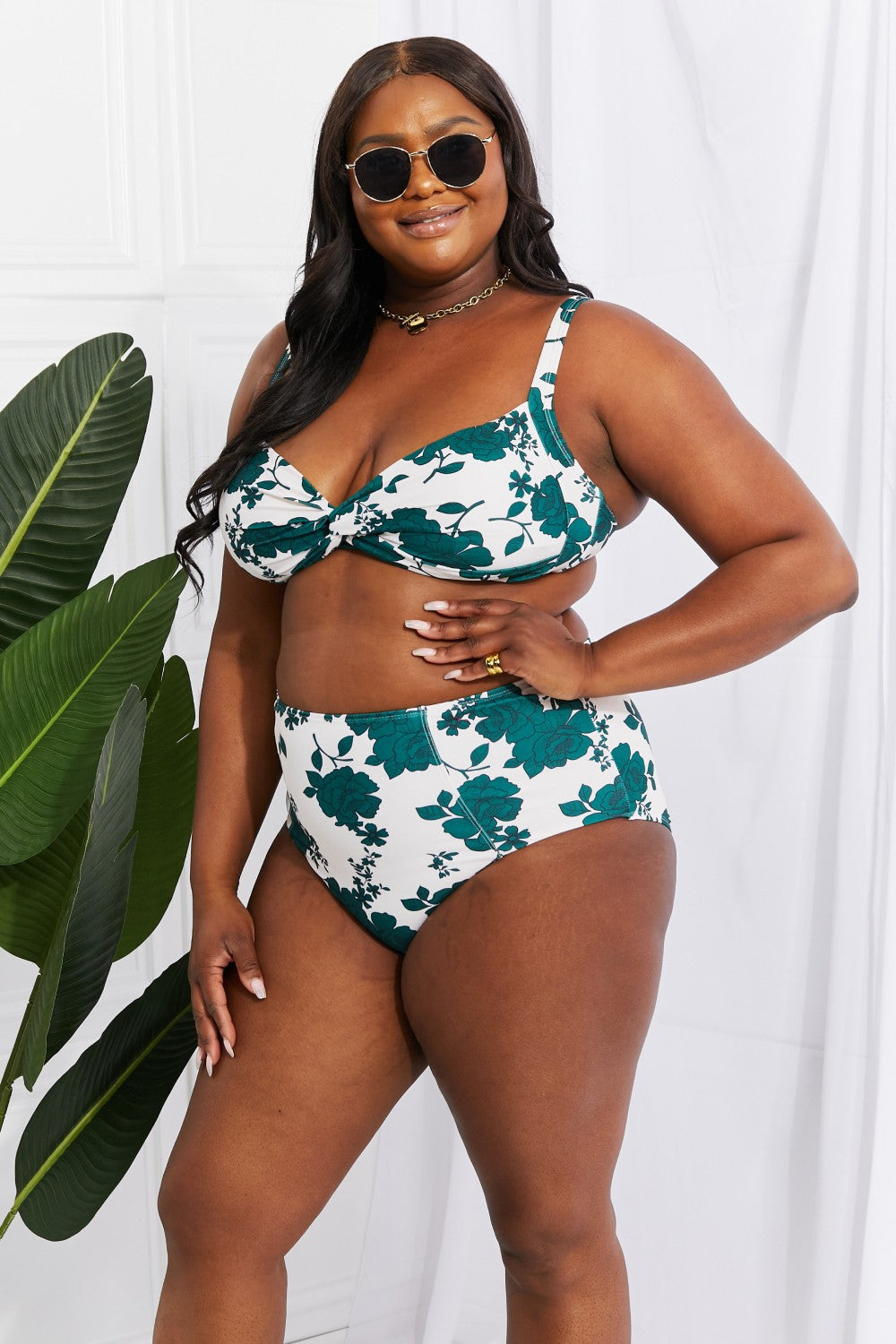 Take A Dip Twist High-Rise Bikini in Forest - Women’s Clothing & Accessories - Swimwear - 5 - 2024