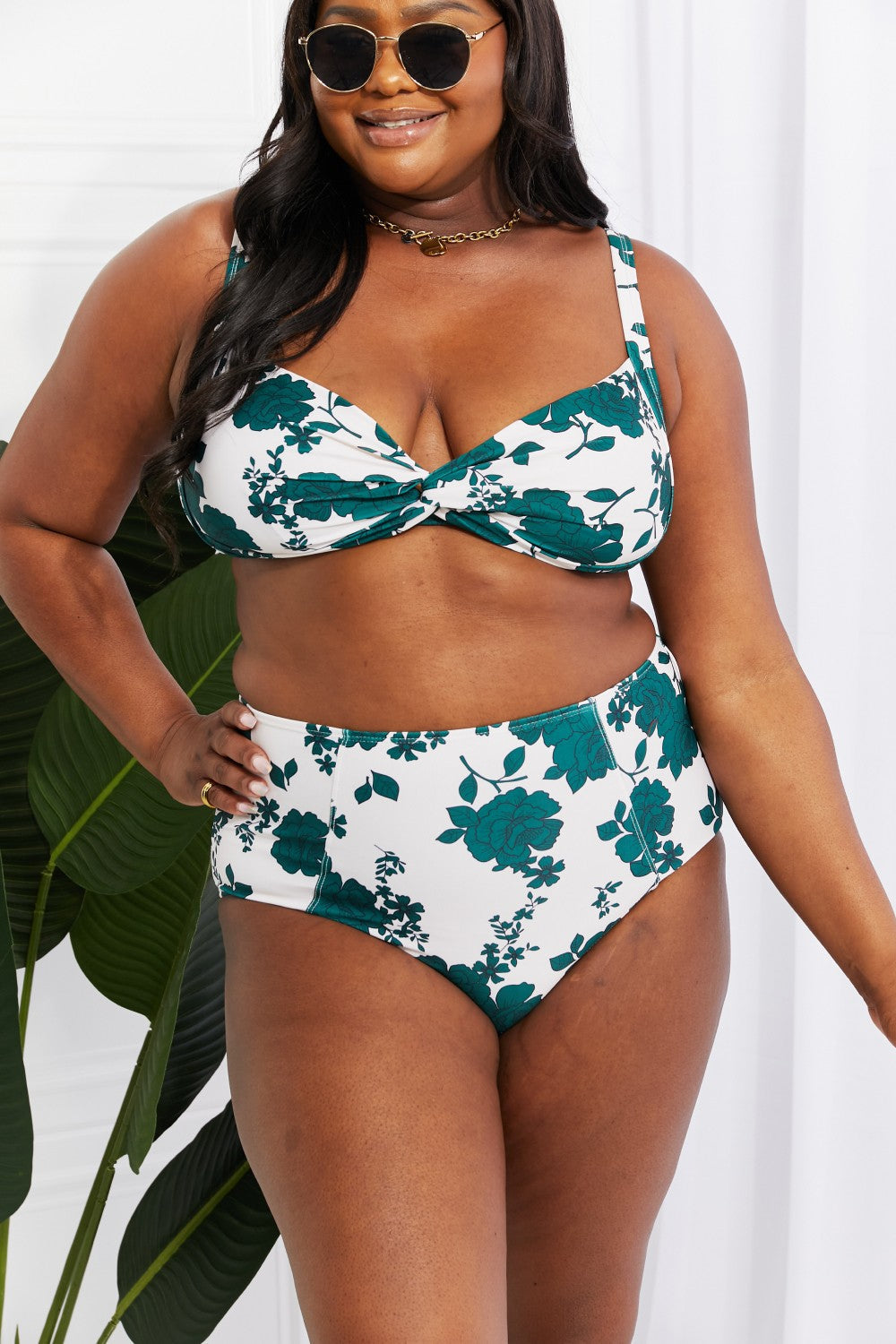 Take A Dip Twist High-Rise Bikini in Forest - Women’s Clothing & Accessories - Swimwear - 9 - 2024