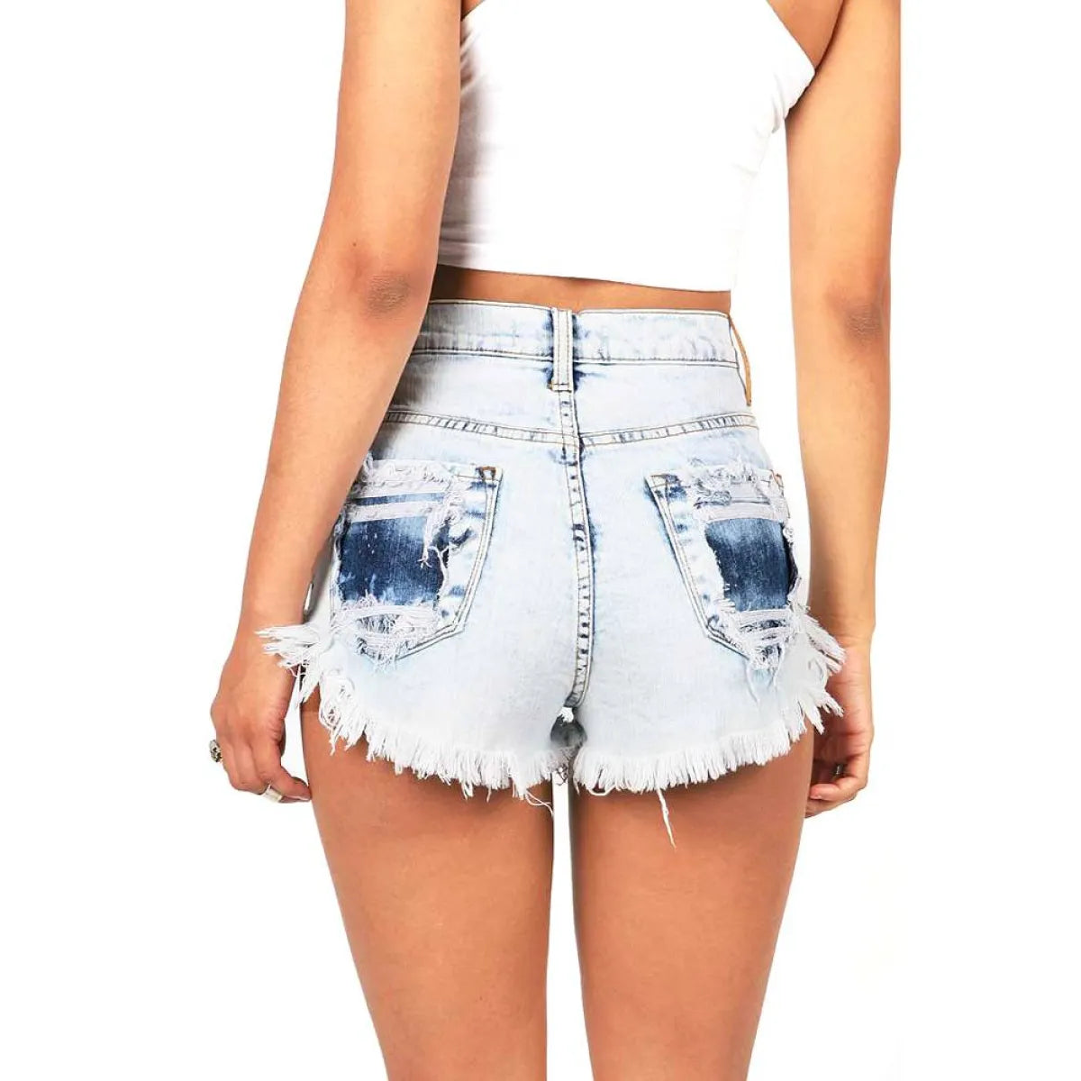 Distressed Denim Shorts - Bottoms - 1
