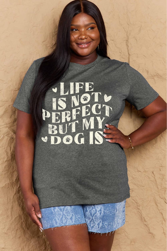 Full Size Dog Slogan Graphic Cotton T-Shirt - Gray / S - T-Shirts - Shirts & Tops - 1 - 2024