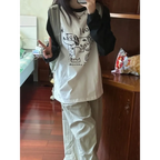 Doodle Delight Layered Tee – Quirky Sketch Art Oversized Tee - T-Shirts - 4