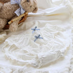 Double Bow Ruffle Panties – Mid-Waist Ice Silk Cotton Briefs - Women’s Clothing & Accessories - Lingerie - 8