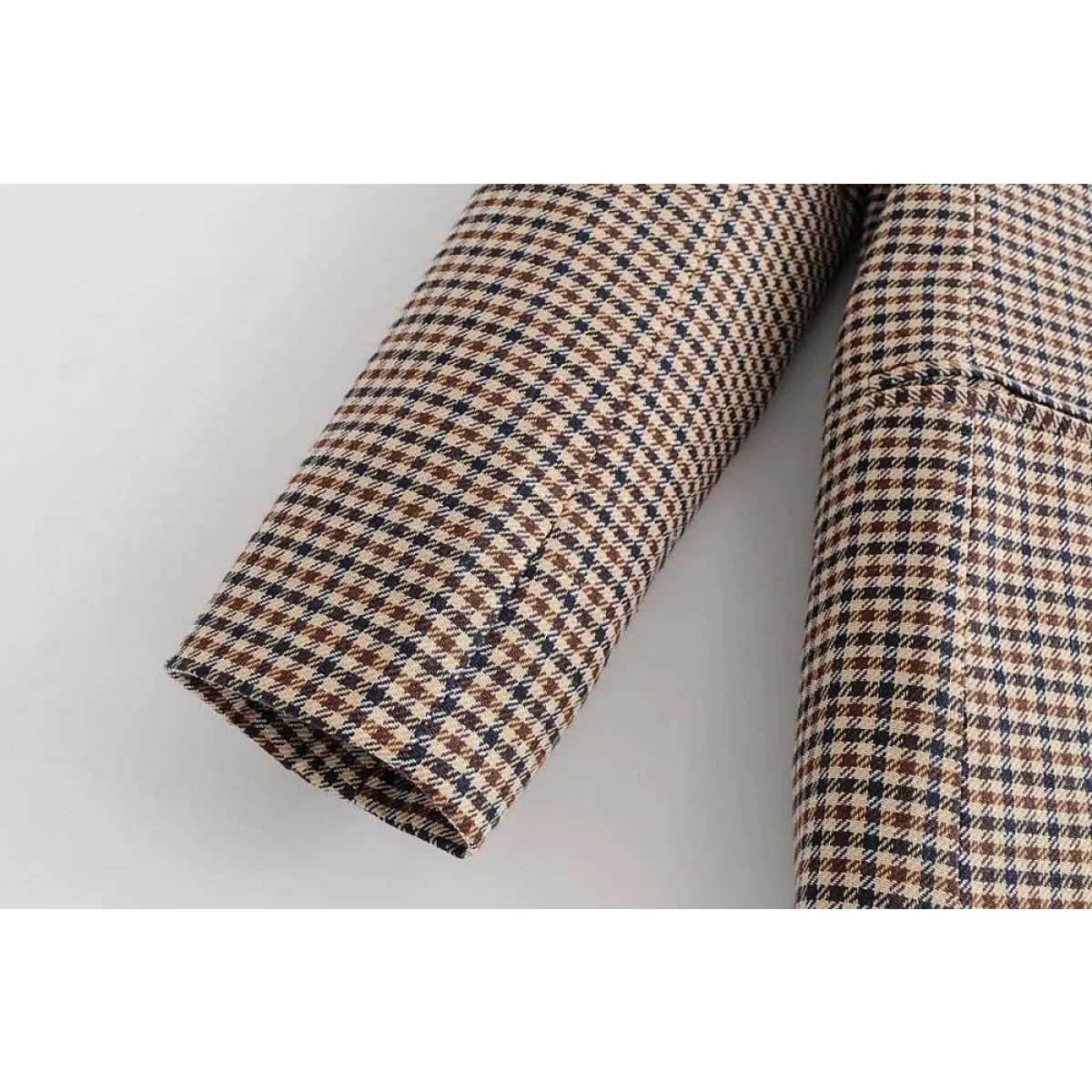 Double Breasted Checkered Blazer - Women’s Clothing & Accessories - 15