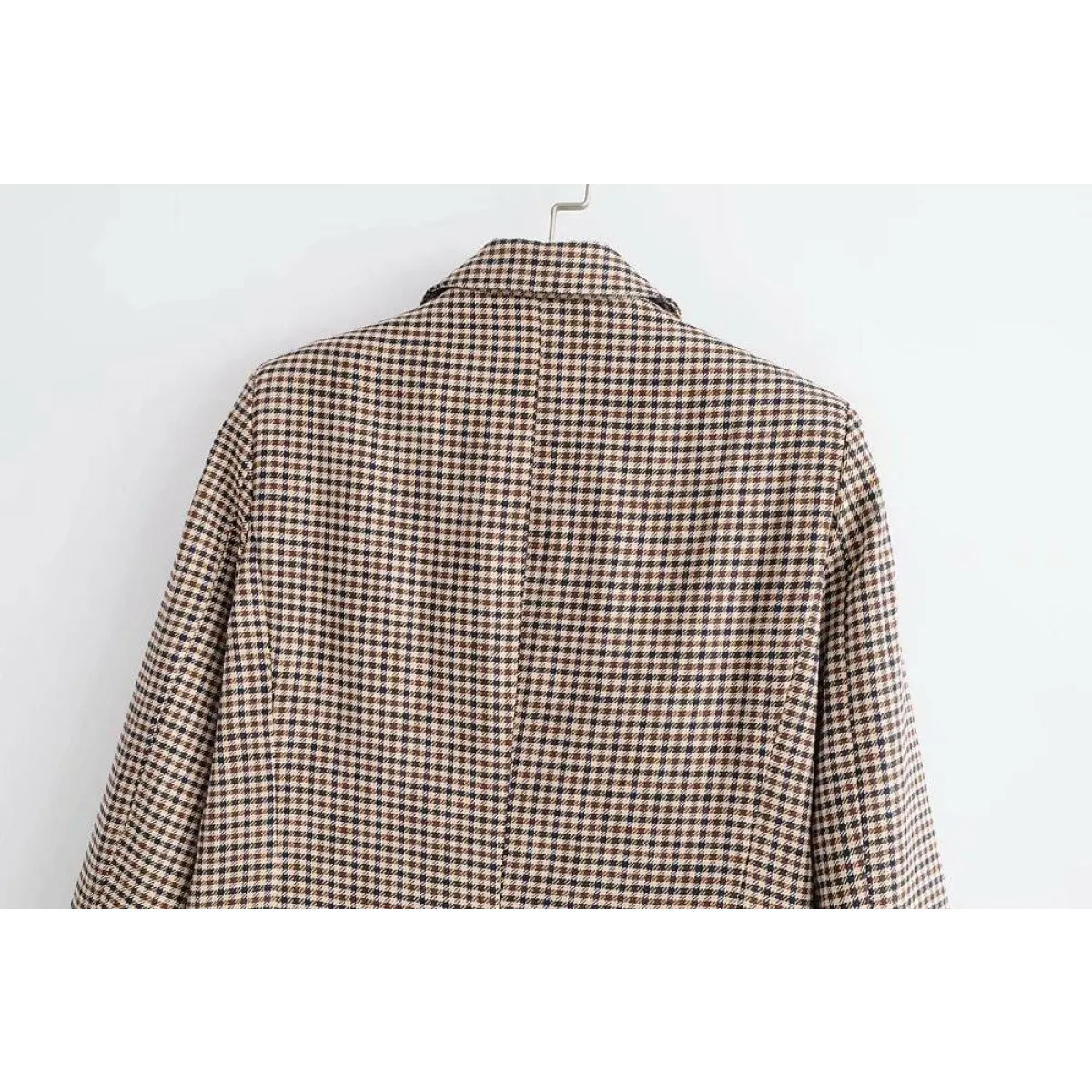 Double Breasted Checkered Blazer - Women’s Clothing & Accessories - 11