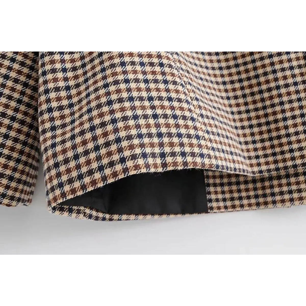 Double Breasted Checkered Blazer - Women’s Clothing & Accessories - 17