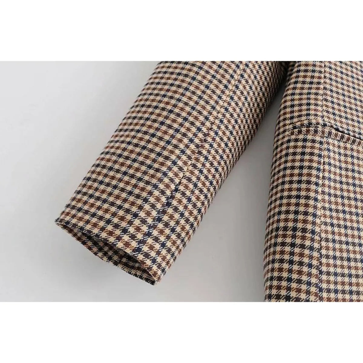 Double Breasted Checkered Blazer - Women’s Clothing & Accessories - 5