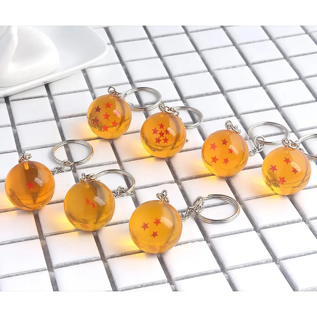 Dragon Ball Series Keychain Charms: 1-7 Star Dragon Balls - Anime - 3