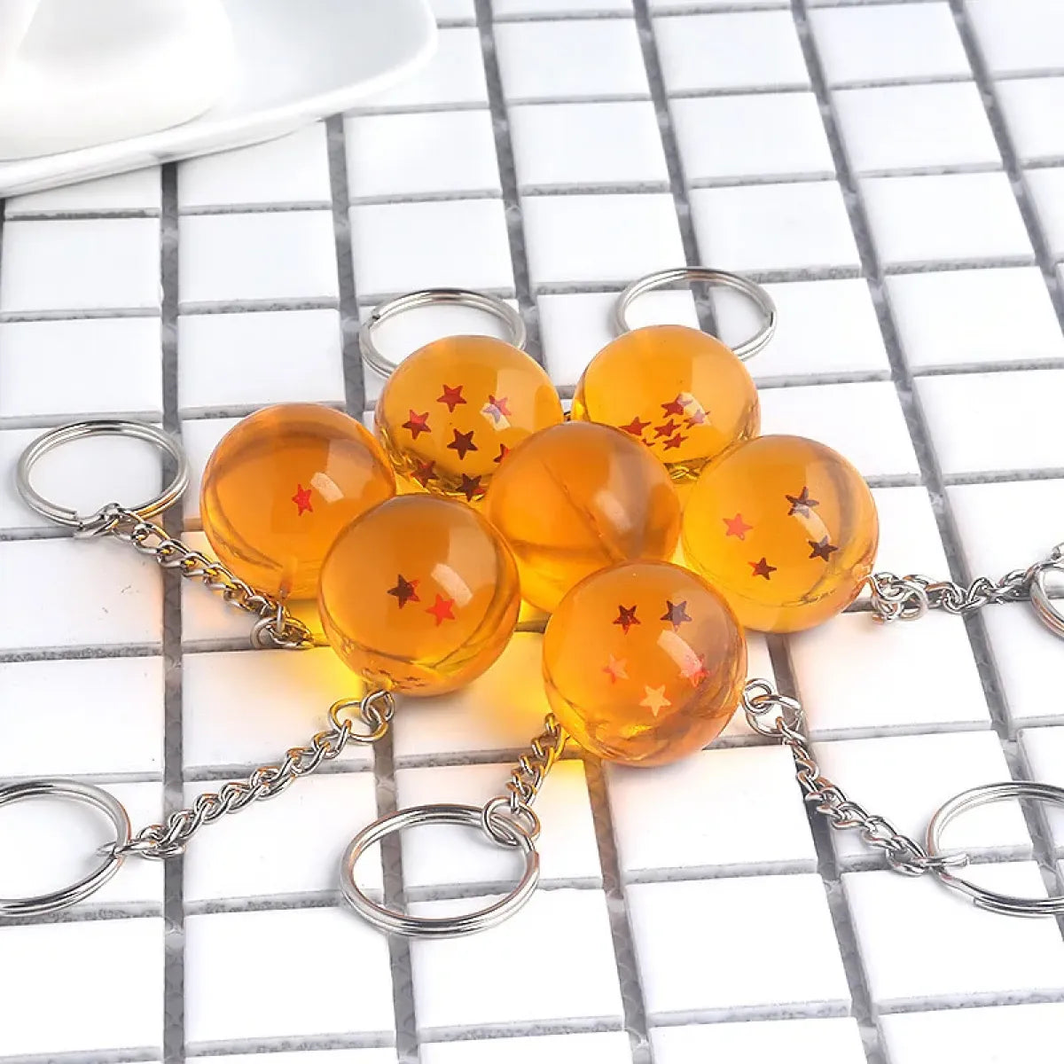 Dragon Ball Series Keychain Charms: 1-7 Star Dragon Balls - Anime - 4