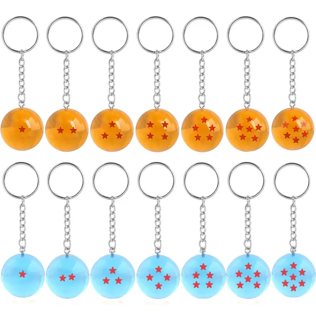 Dragon Ball Series Keychain Charms: 1-7 Star Dragon Balls - Anime - 1