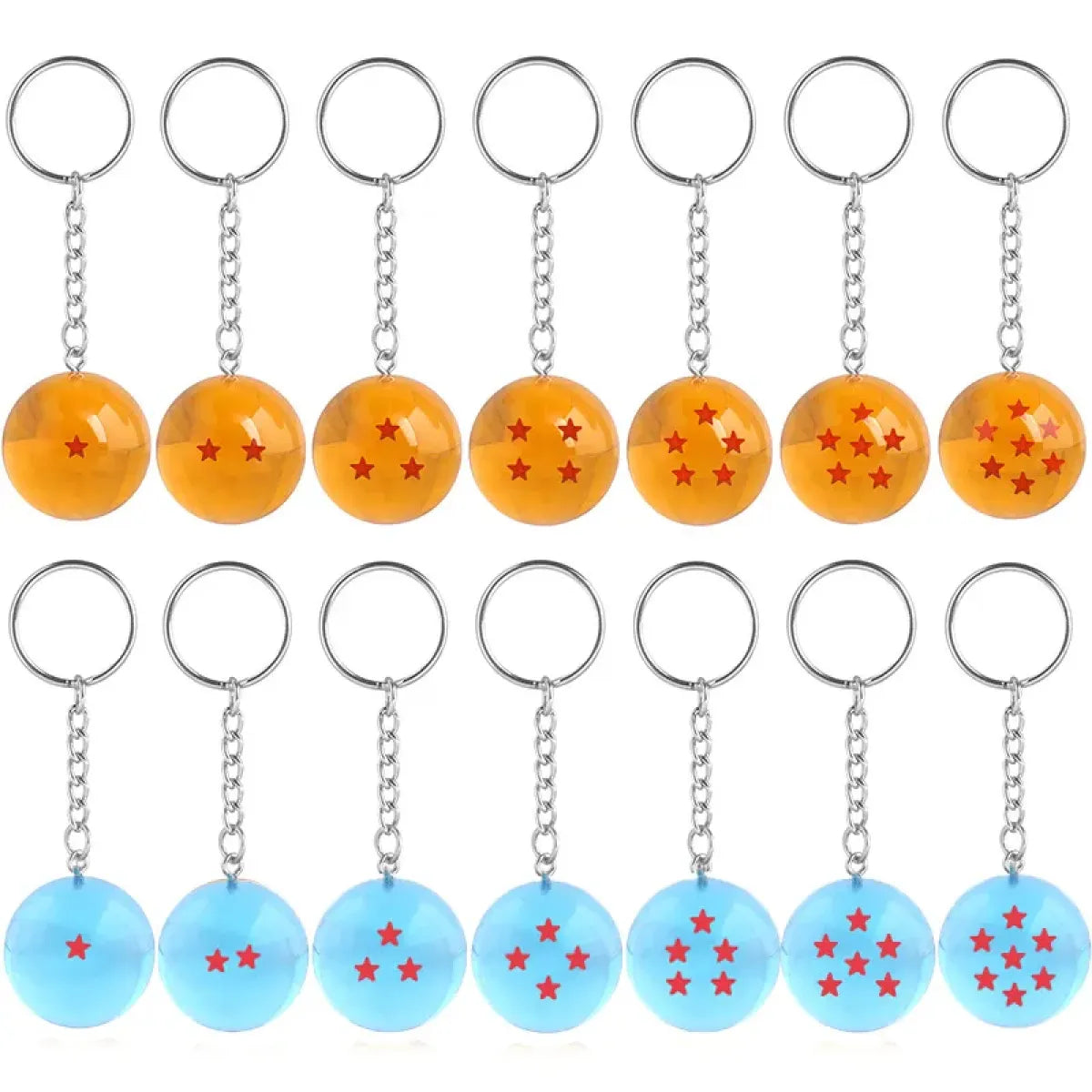 Dragon Ball Series Keychain Charms: 1-7 Star Dragon Balls - Anime - 1