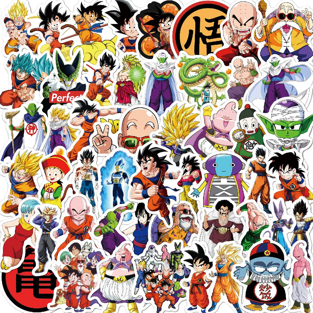 Dragon Ball Stickers - 50/100pcs - Son Goku Cartoon Decals - 50pcs Style13 - Anime - Decorative Stickers - 19 - 2024