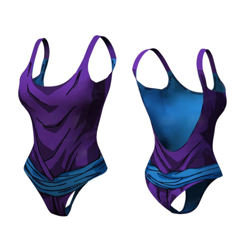 Women’s Dragon Ball Z Swimsuit - Blue / XL - Women’s Clothing & Accessories - Swimwear - 8 - 2024