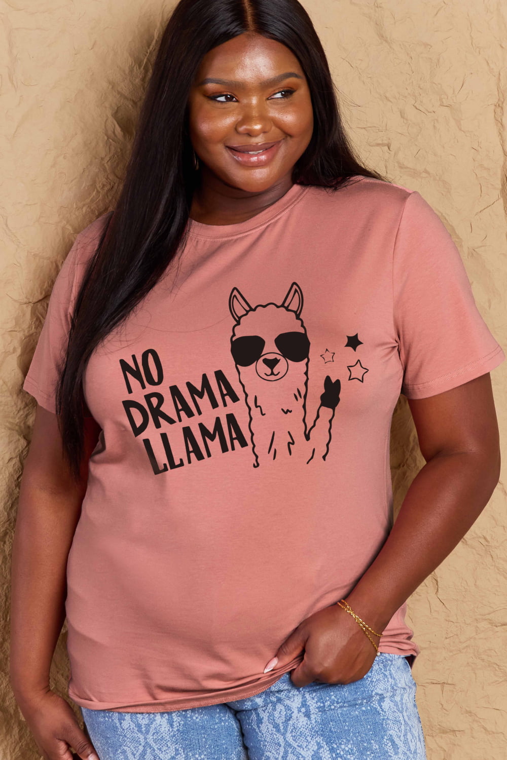 NO DRAMA LLAMA Graphic Cotton Tee - T-Shirts - Shirts & Tops - 11 - 2024