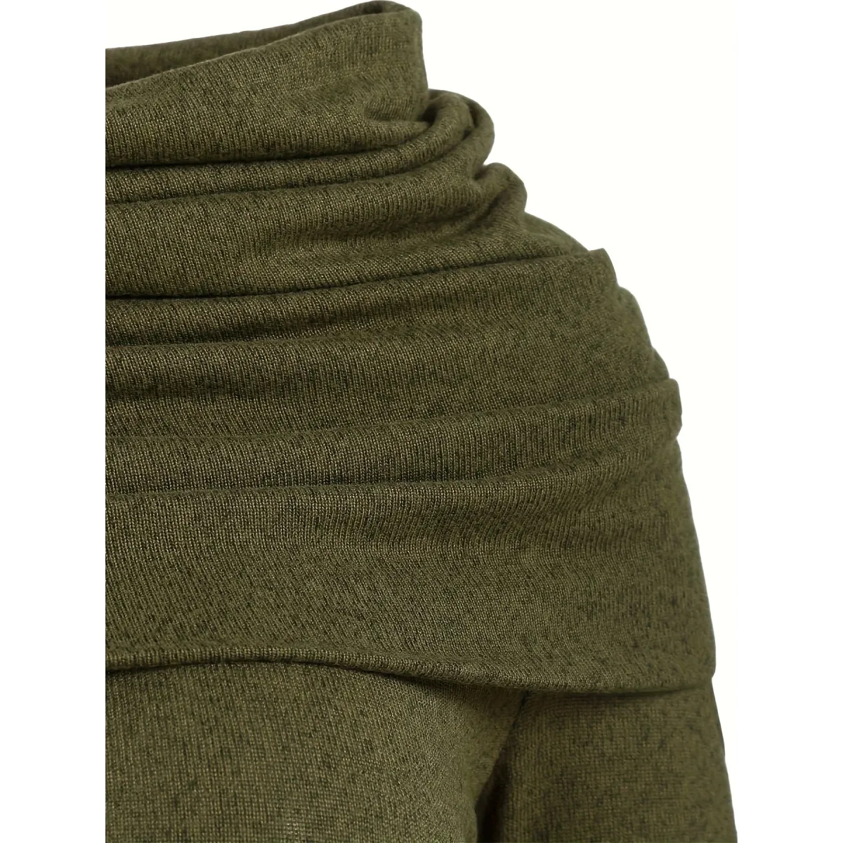 Draped Collar Knit Dress with Belt Detail - All Dresses - Dress - 5