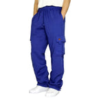 Men’s Drawstring Cargo Pants – Loose Fit Wide-Leg Sweatpants - Bottoms - Men’s Pants - 12