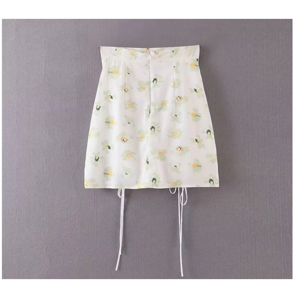Drawstring Mini Skirt - Bottoms - 2