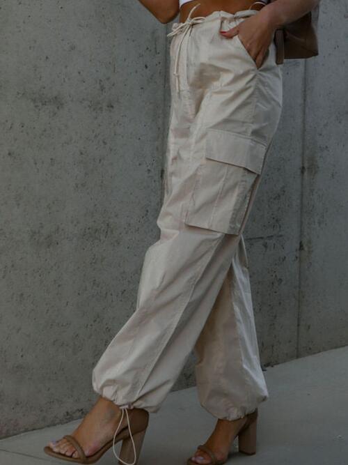 Drawstring Pants with Pockets - Bottoms - Pants - 4 - 2024