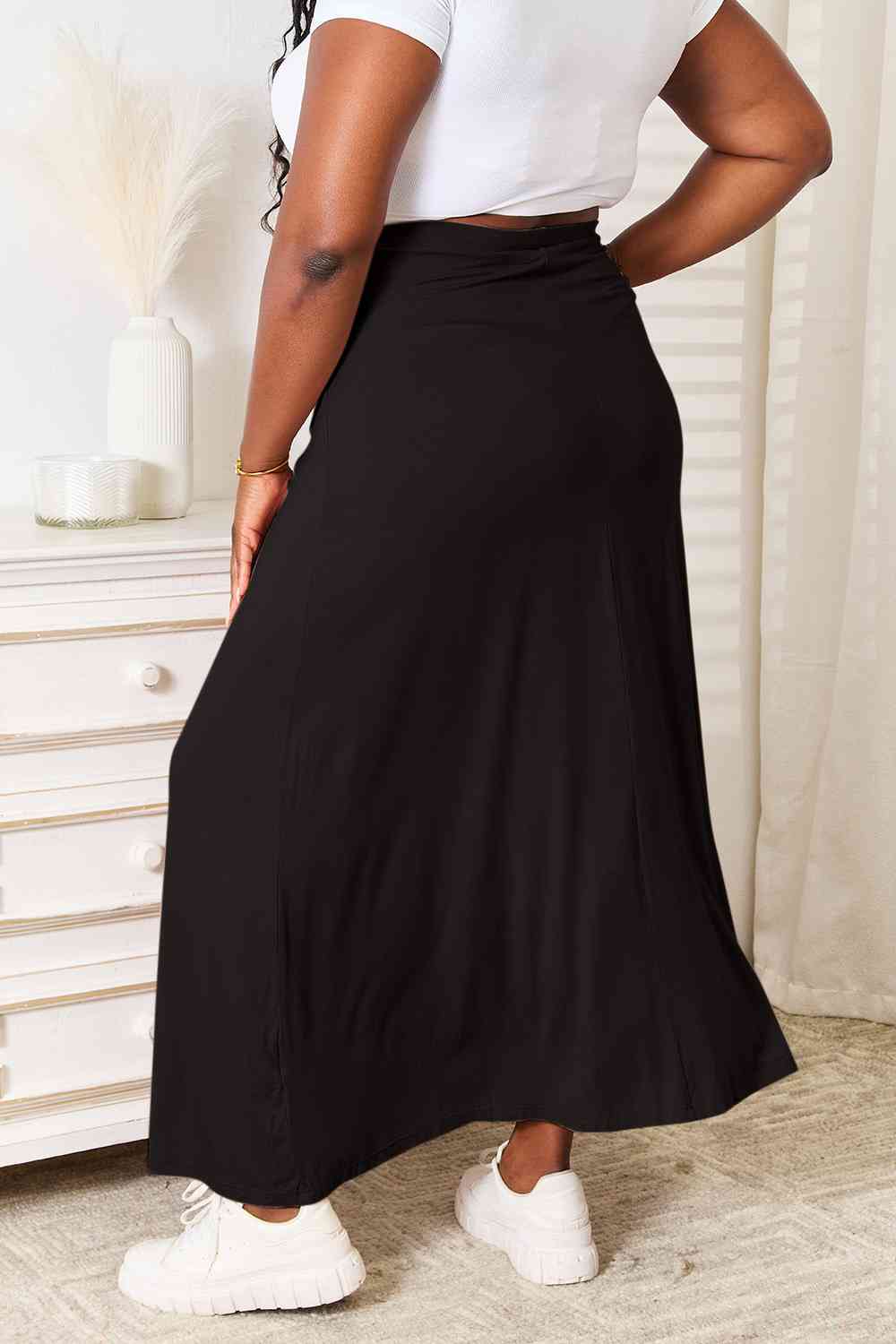 Soft Rayon Drawstring Waist Maxi Skirt Rayon - Bottoms - Skirts - 12 - 2024