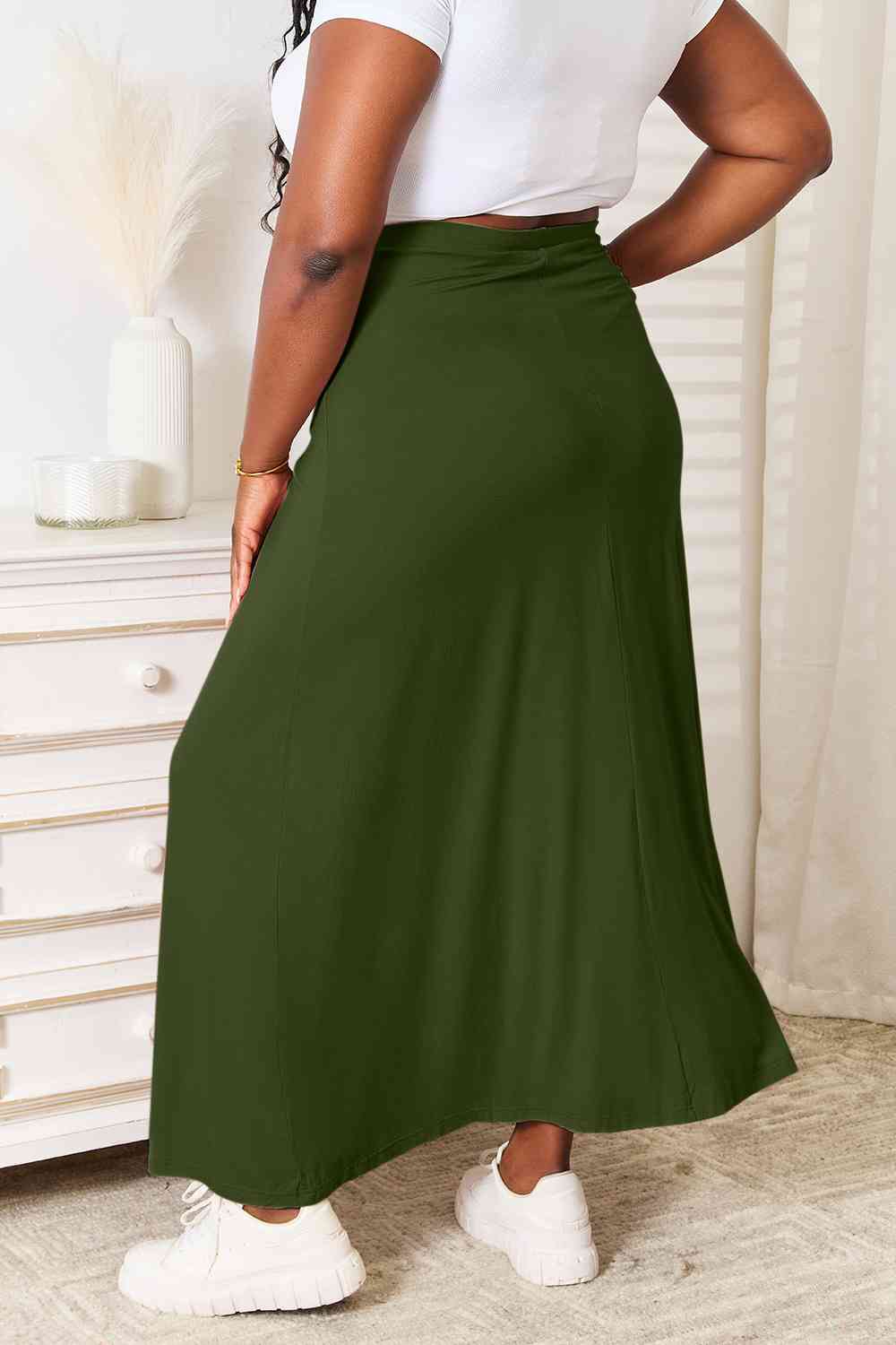 Soft Rayon Drawstring Waist Maxi Skirt Rayon - Bottoms - Skirts - 8 - 2024