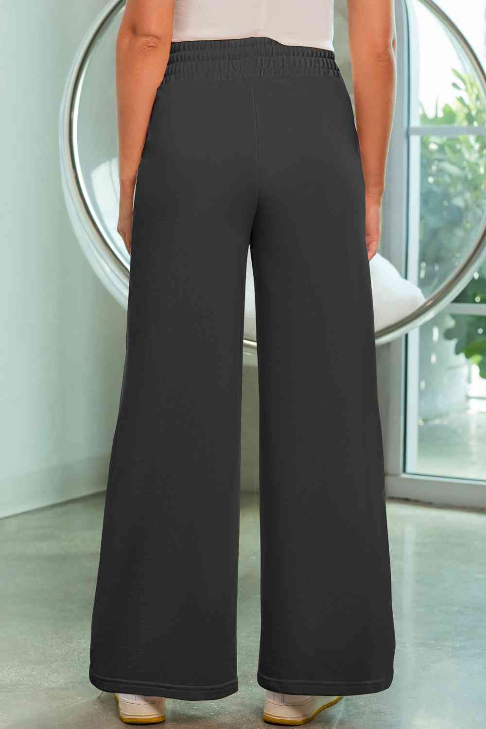 Drawstring Wide Leg Pants with Pockets - Bottoms - Pants - 12 - 2024