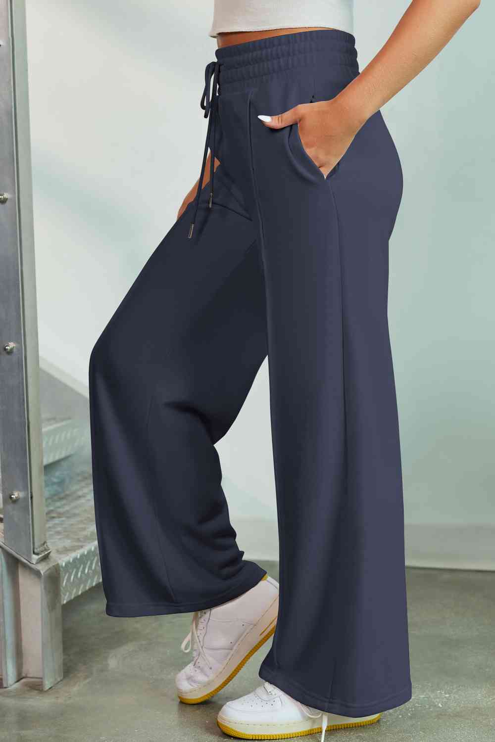 Drawstring Wide Leg Pants with Pockets - Bottoms - Pants - 15 - 2024