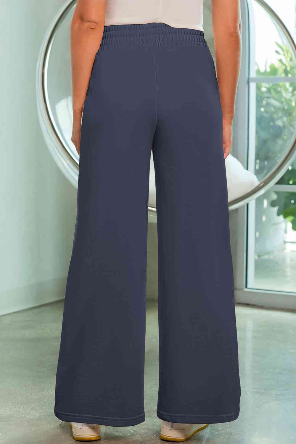 Drawstring Wide Leg Pants with Pockets - Bottoms - Pants - 16 - 2024