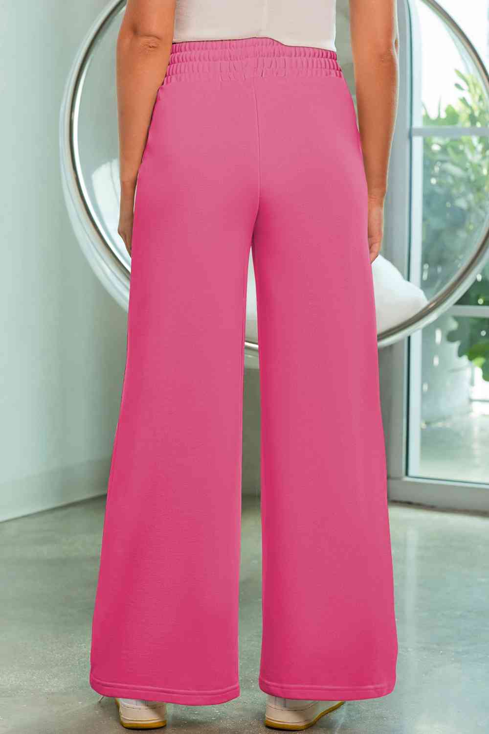 Drawstring Wide Leg Pants with Pockets - Bottoms - Pants - 2 - 2024