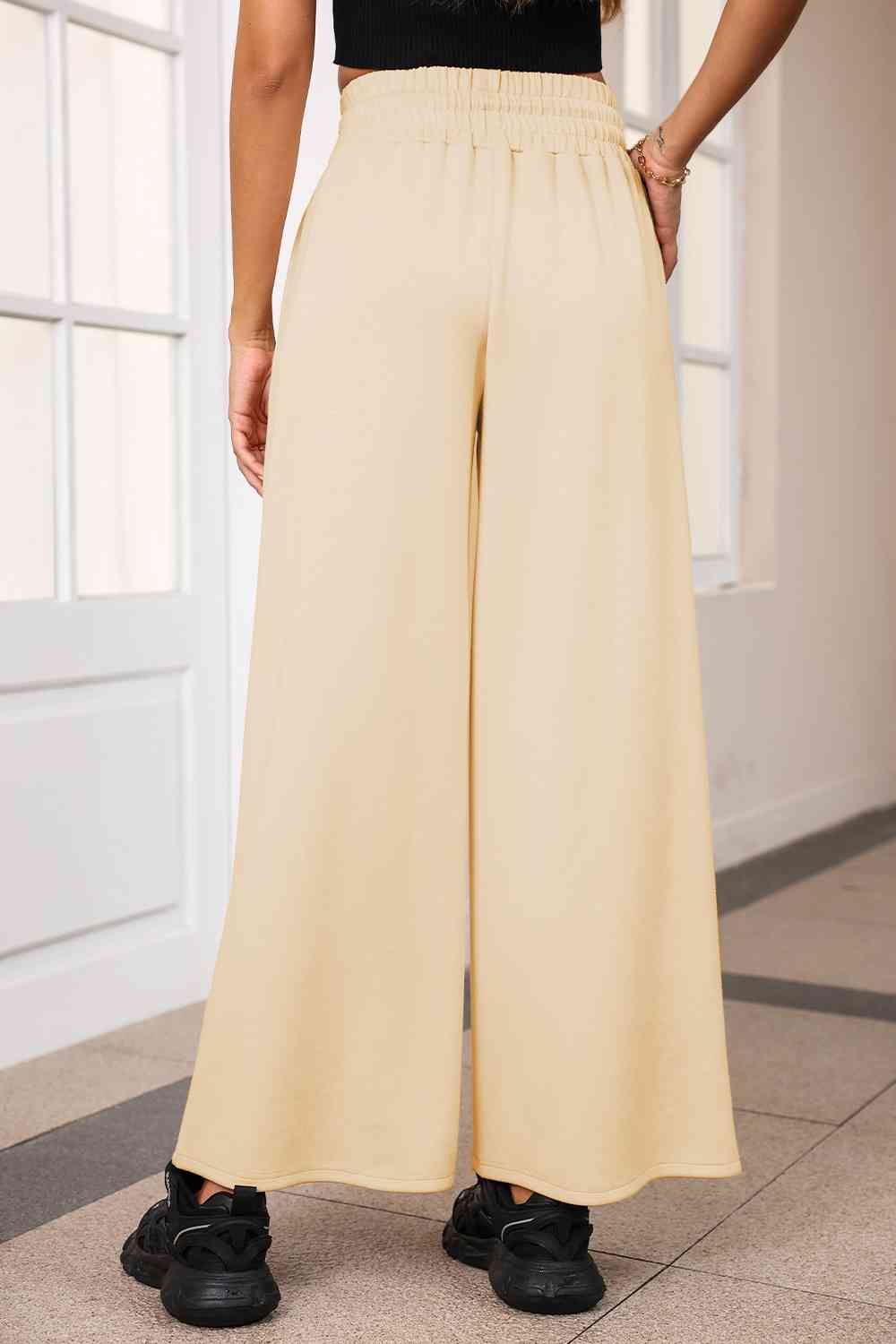 Drawstring Wide Leg Pants with Pockets - Bottoms - Pants - 23 - 2024