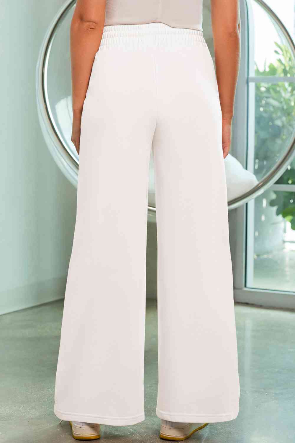 Drawstring Wide Leg Pants with Pockets - Bottoms - Pants - 8 - 2024