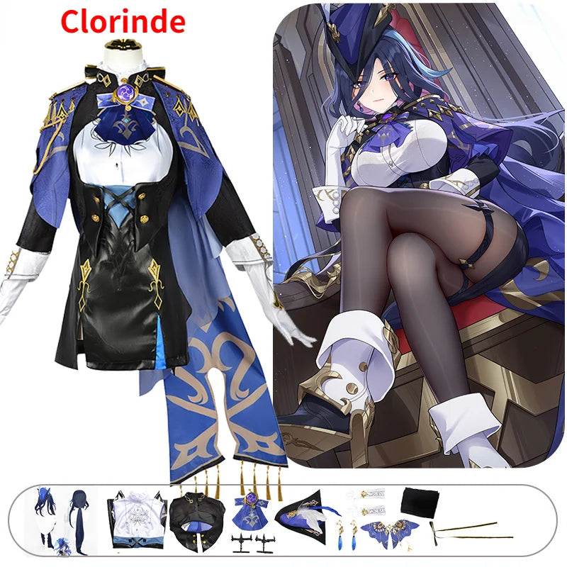 Clorinde Cosplay Costume from Fontaine Champion Duelist - Clothes Wig Set / XS - Dresses - Costumes - 1 - 2024