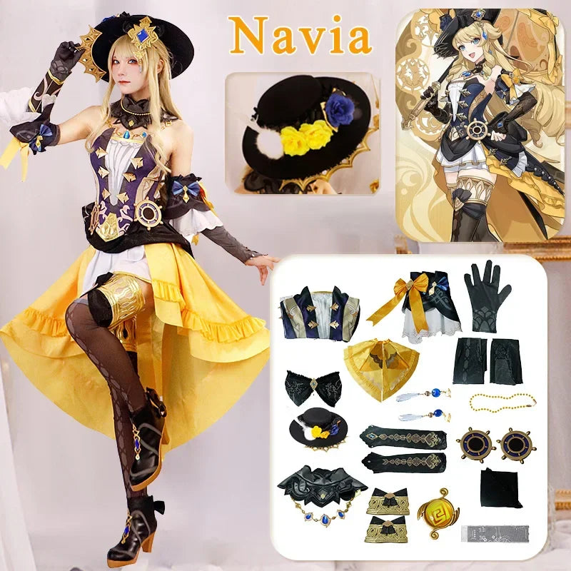 Fontaine Court Eldest Daughter: Navia Cosplay - Dresses - Costumes - 1 - 2024