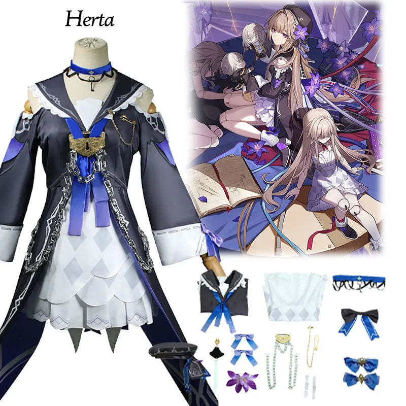Herta Cosplay Costume - Honkai Star Rail - Dresses - Costumes - 1 - 2024