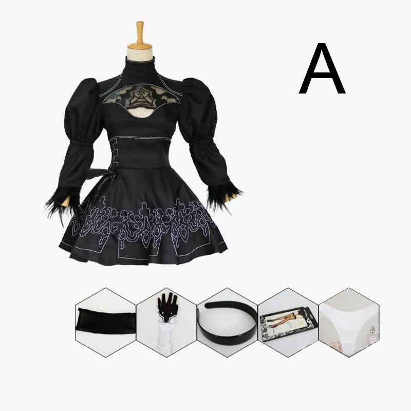 Nier Automata 2B Cosplay Suit - Dress / S / NieR Automata - Dresses - Costumes - 7 - 2024