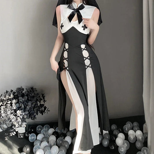 Nun Cosplay Lingerie Set - Black / One Size - Dresses - 1 - 2024