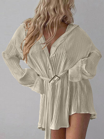 Button Up Dropped Shoulder Shirt Dress - All Dresses - Dresses - 14 - 2024